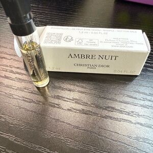 Dior Ambre Nuit Sample Vial - White Box, Clear Amber Liquid